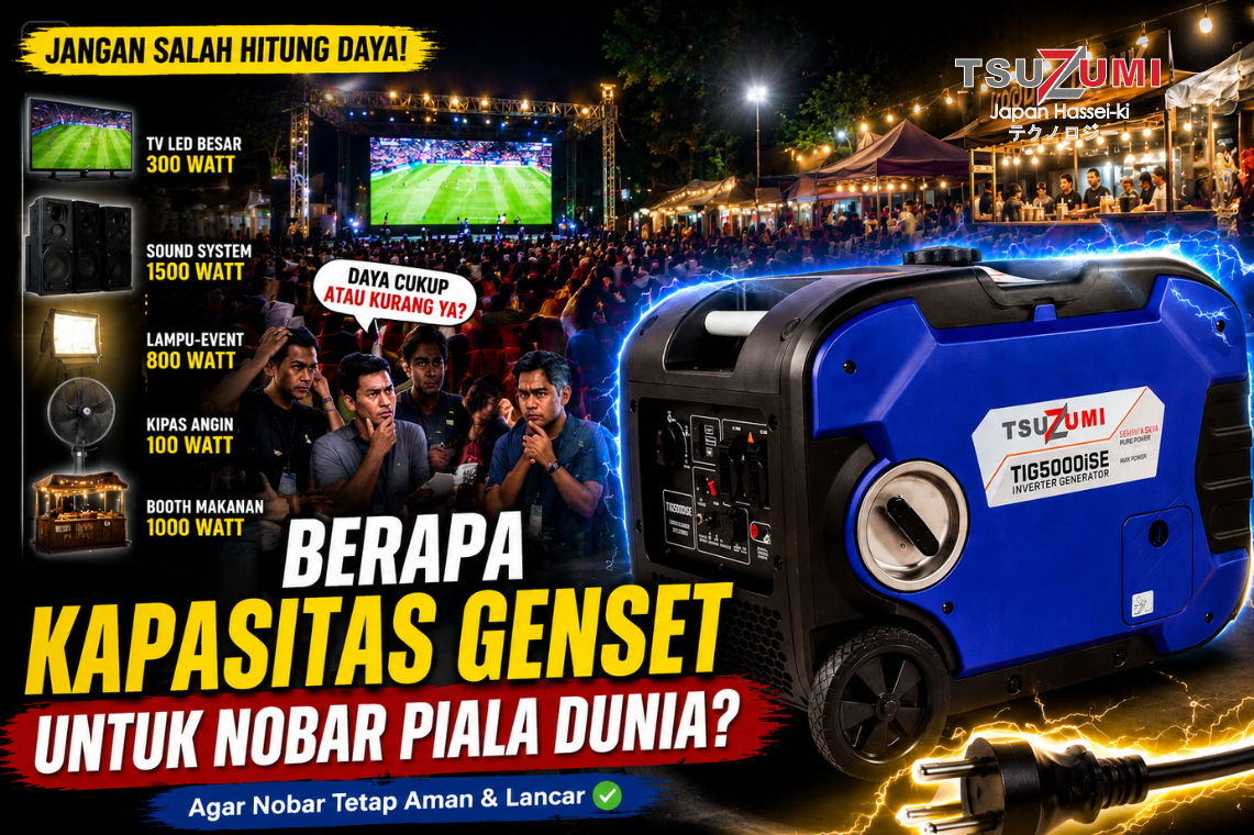 berapa kapasitas genset untuk nobar